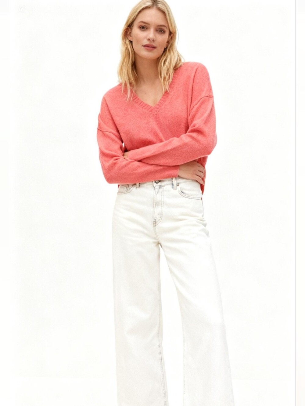 360 Cashmere Rylee V-Neck Cashmere Oversized Sweater Size XS